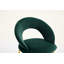 Chaise de salle à manger simple, chaise d'appoint avec dossier incurvé et pieds en métal-349973167