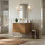 Meuble-lavabo mural simple 36 po en noyer grillé Francesca-134490164-134490166-134490168