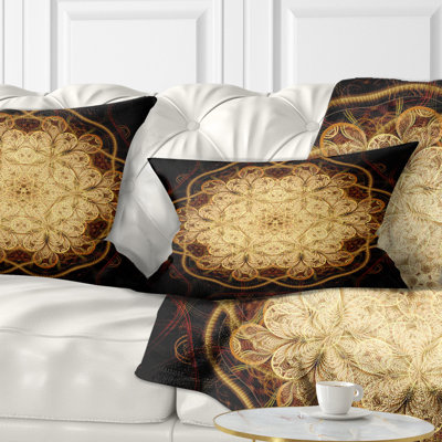 Coussin lombaire à fleur arrondie floral