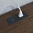 Kaveah Solid + Manufactured Wood Rustic Wood Side Table with AC/USB in Distressed Riverstone