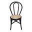 Ensemble repas 5 pièces en rotin et bois rétro avec chaises à haut dossier et table ronde-119293558