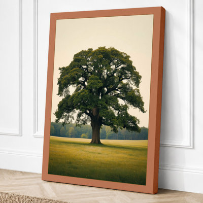 Solitary Oak Scandinavian - Wrapped Canvas