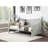 Light Gray Finish Transitional Style Molding Design Twin Daybed Mattress Ready Poster Design With Finials Solid Wood Structure-2022184909