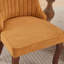 2 chaises de salle à manger, tissu en rayonne, haut soutien, pieds incurvés en bois massif, jaune, tissu d'ameublement en lin jaune de conception américaine, pour une expérience d'assise, coussin éponge rebond avec bandes de caoutchouc et acier-680864494