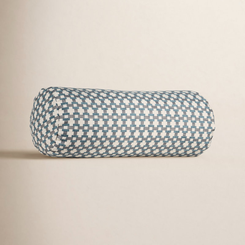 Birch Lane Stride Throw Pillow Bolster, Blue Geometric
