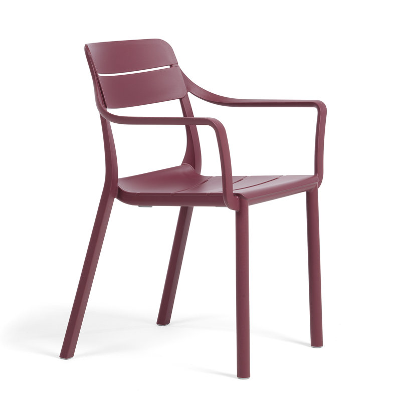 Cassia Outdoor Dining Armchair, Burgundy