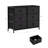Ellerbe 31.5" Wide Modern Black Fabric 6-Drawer Chest-618635419