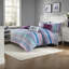 Chic Boho Bedding Sets, Polyester Comforter With Purple Print For Home