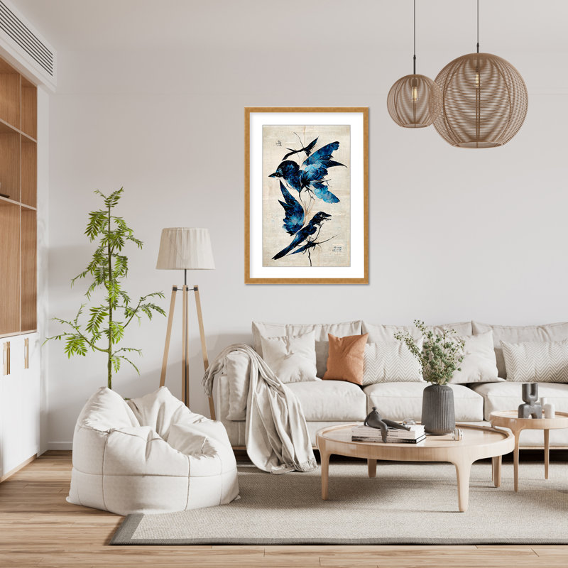 Nature Inspired Blue Birds, 24" H x 16" W