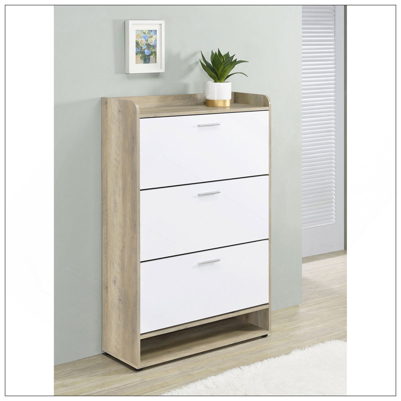 Armoire à chaussures Kyla, Blanc