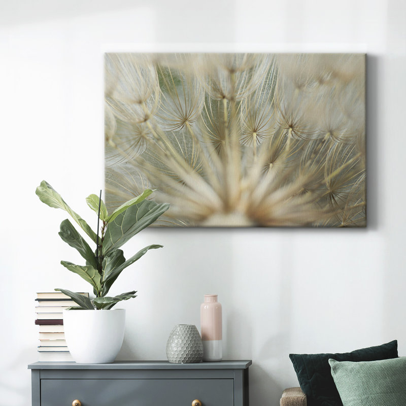 Macro Dandelion IV-Gallery Wrapped Canvas, 12" H x 18" W