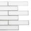 Athena 12" x 12" Glass Brick Joint Mosaic Wall Tile-55594936
