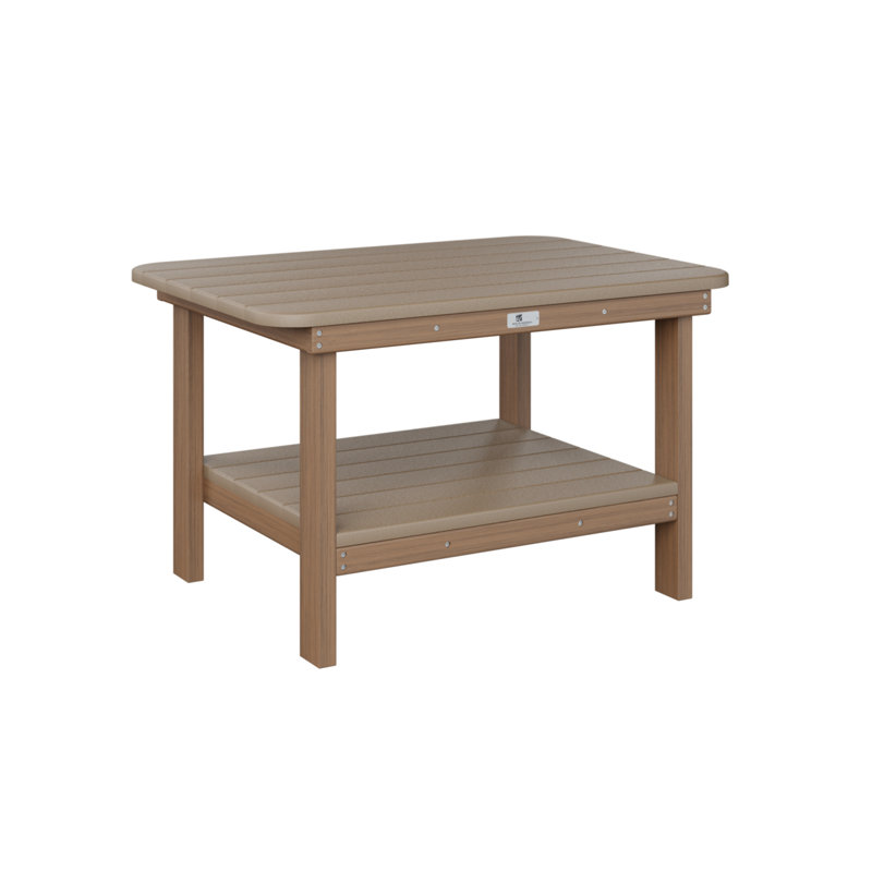 Outdoor Rectangle Coffee Table, Antique Mahogany, Weatherwood