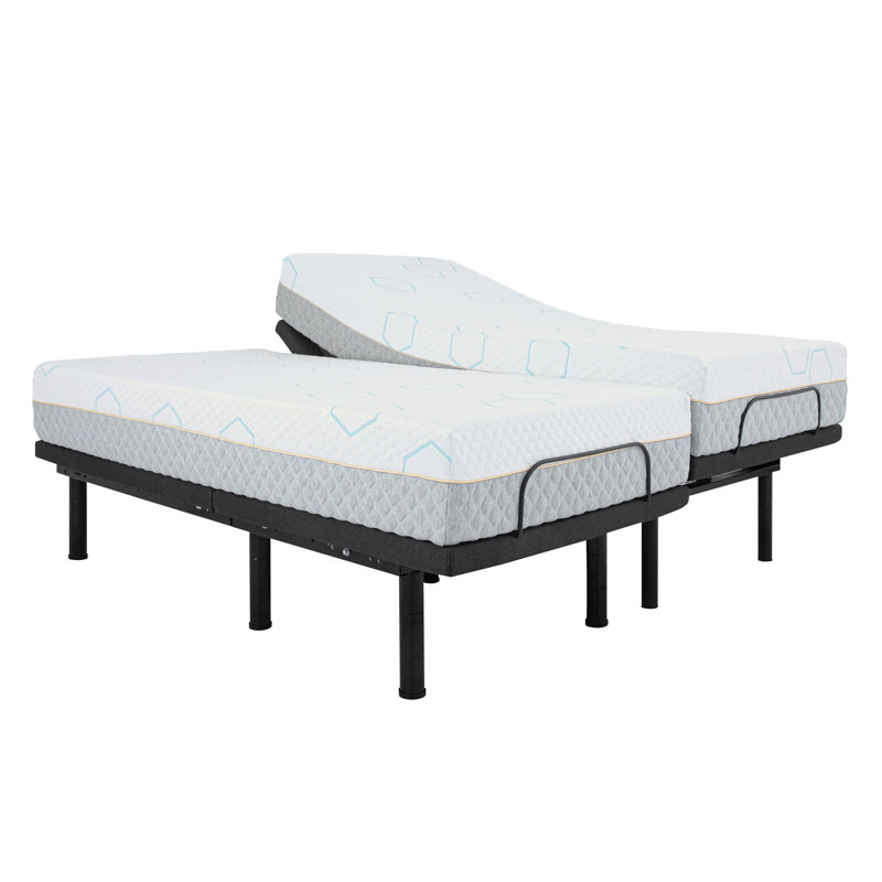 Matelas en mousse viscoélastique imprégnée de cuivre moderne et contemporain de 8 po avec base Cool Shaddix, base haute densité