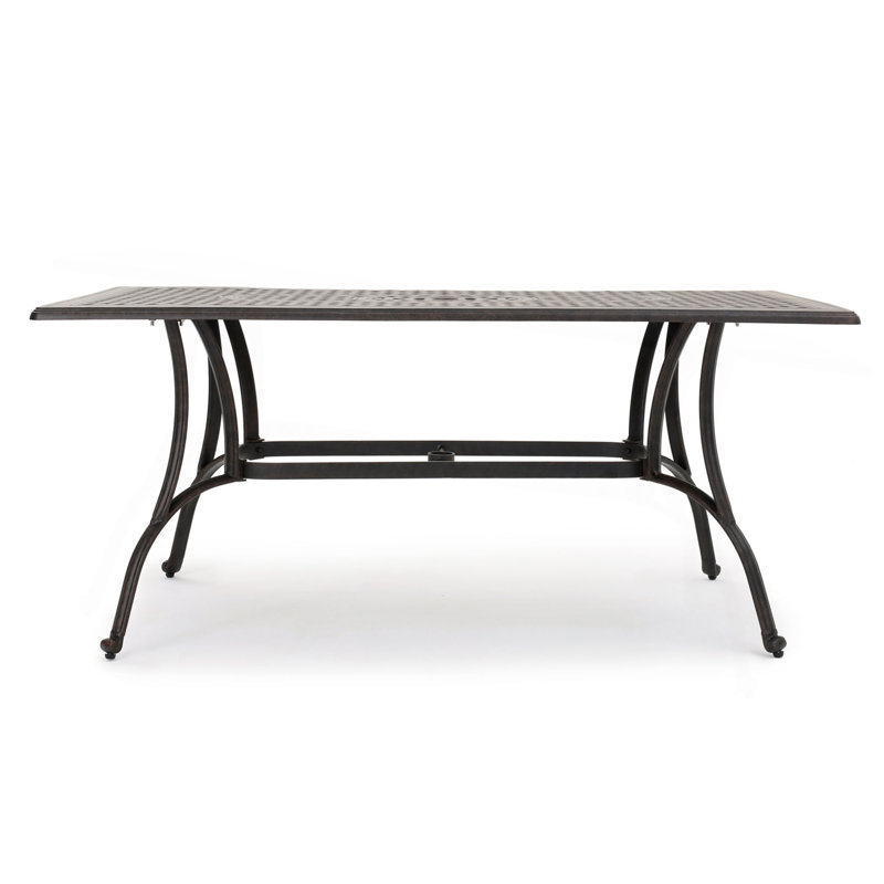 Outdoor Cast Aluminum Rectangular Dining Table