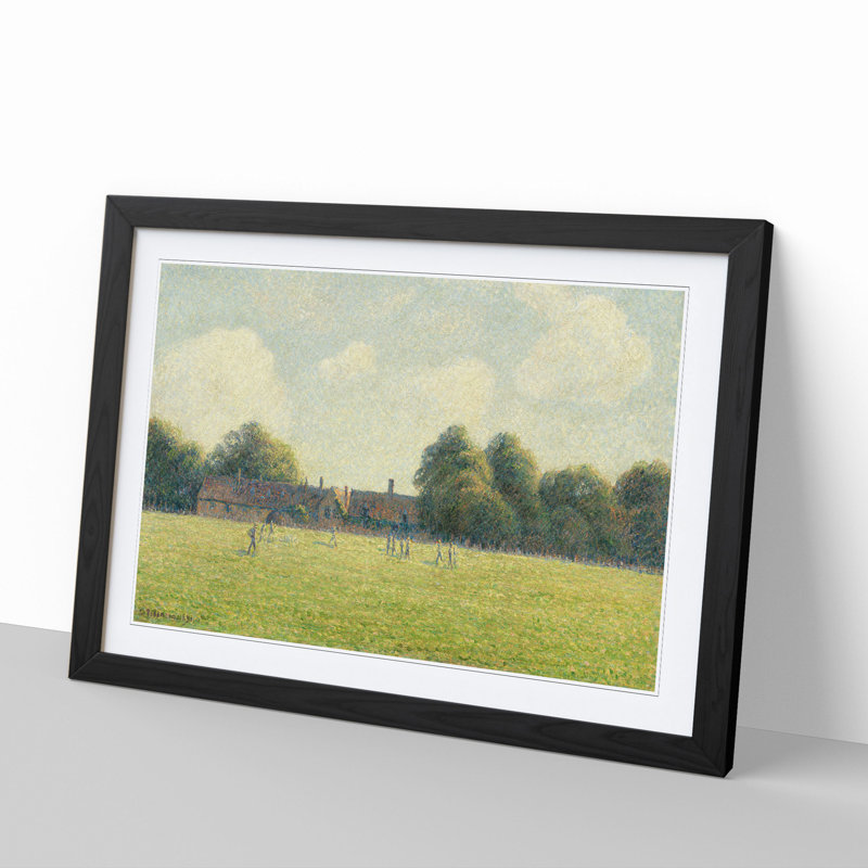 Hampton Court Green by Camille Pissarro - Picture Frame Painting, 36cm H x 48cm W x 2cm D, Black Framed