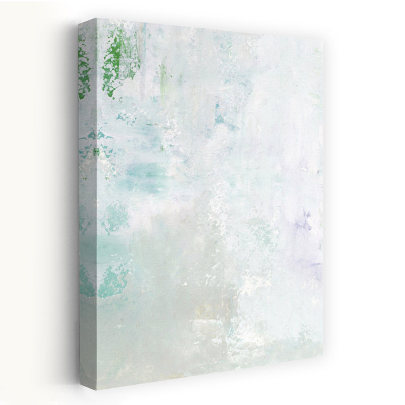 Art contemporain, paysage côtier abstrait et minimaliste moderne, H 48 po x l 32 po