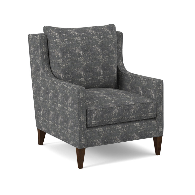 Callum Armchair, American Walnut, Elise Harbor 100% Polyester