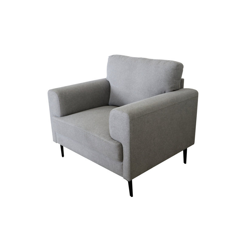 Chaise rembourrée grise, contreplaqué, assise en bois de lin largeur 24, plancher 7