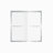 56-60" X 60" Tempered Glass With Explosion Proof Film, Aluminum Frame Double Sliding Shower Door, "1/4 (6 Mm), Stainless Steel Handle-121998710