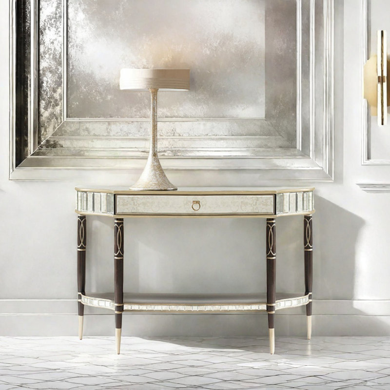 Retro Multifunctional Luxury Console Table, 35.43" H x 43.31" W x 15.75" D