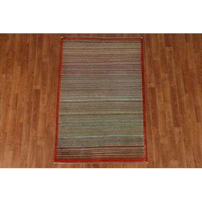 One-of-a-Kind 3'3'' X 4'10'' New Age Wool Area Rug in Red