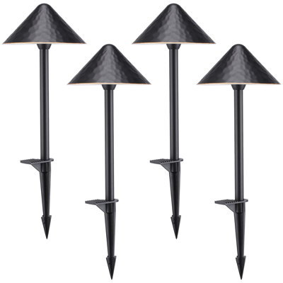 Lampes de jardin DEL 12-24 V AC/CC 3 W 5CCT, étanches IP65, bordure dorée, noires