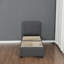 Base de lit plateforme simple avec 2 tiroirs de rangement et tête de lit avec port USB, style simple en tissu de lin, support à lattes en bois, aucun sommier requis