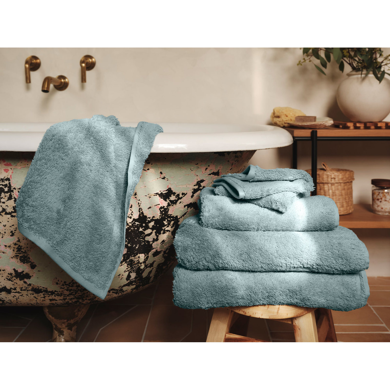 Cloud Loom Organic Bath Towel, Pacific Blue, Bath Towel - 1 Pack