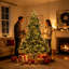 Arbre de Noël artificiel 7,5 pi pré-éclairé, feuillage mélangé PE / PVC, 2441 pointes de branches, 850 lumières UL, branches articulées, base large et support en métal stable-1118126995