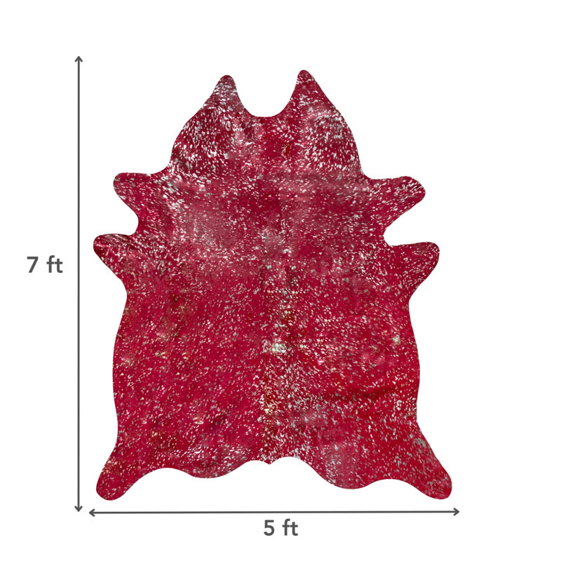 Tapis rouge en cuir de vache fabriqué à la main Houchin