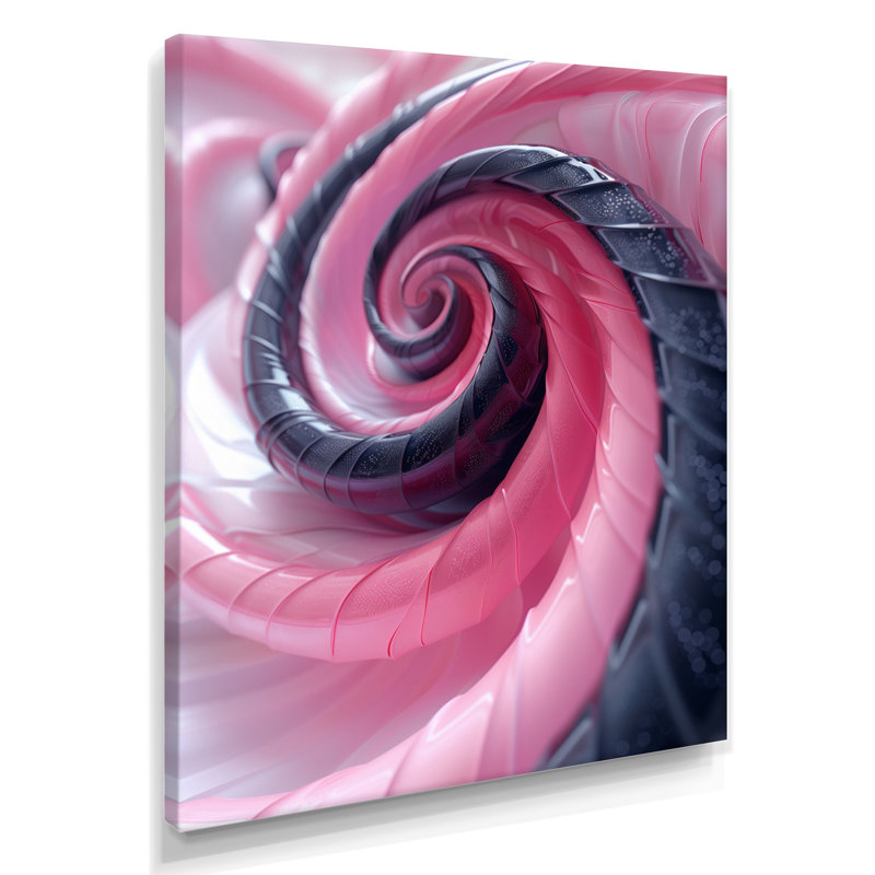 Contesa - Spirales abstraites, art mural, Toile tendue, H 32 po x l 16 po x P 1 po