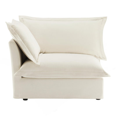 Canapé Koala LSF avec 1 coussin - crème
