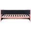 Lit de jour simple en velours côtelé rose et deux tiroirs, structure en lattes de bois, volume de rangement accru, sommier sans base robuste, compartiment spacieux-9972638