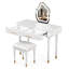 Ensemble de coiffeuse 40 "moderne avec miroir à écran tactile lumineux, coiffeuse et tabouret rembourré avec 2 grands tiroirs, blanc