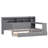 Multifunctional Bed With Two Storage Drawers, Storage Shelves And Study Table