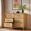 Commode avec 6 tiroirs et poignées dorées-725644284