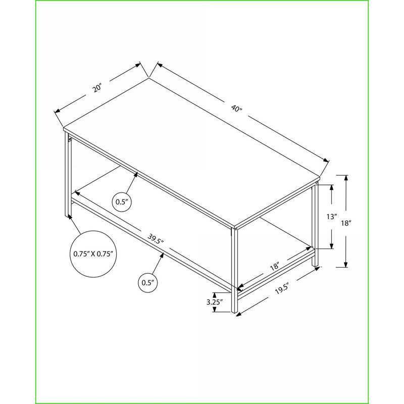 Space-Saving White Laminate Coffee Table with Grey Metal Legs for Small Living Rooms, Easy Assembly
