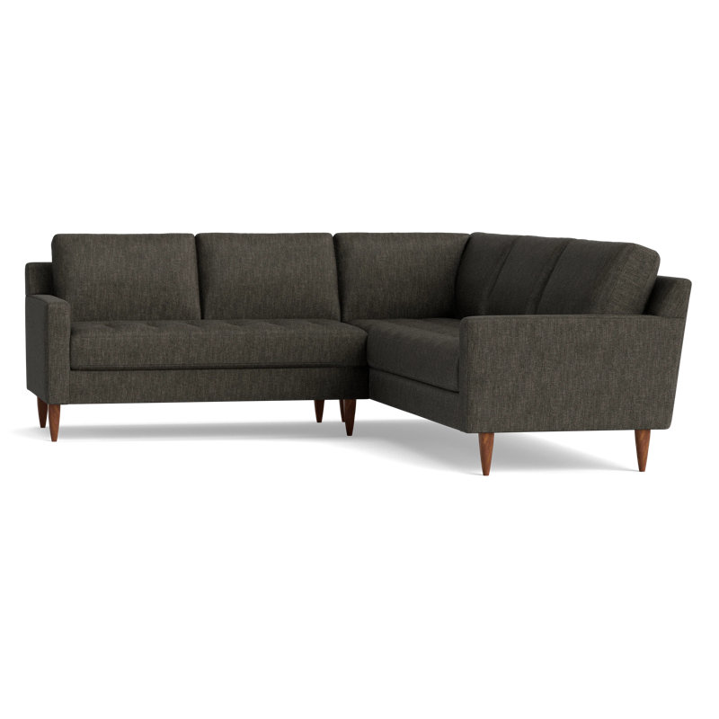 MCM Sectional, Performance Weave - Onyx, Right Hand Facing