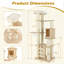  71'' Tall Cat Tree w/Cozy Perch Condo Space Capsule 4.6'' Scratching Posts