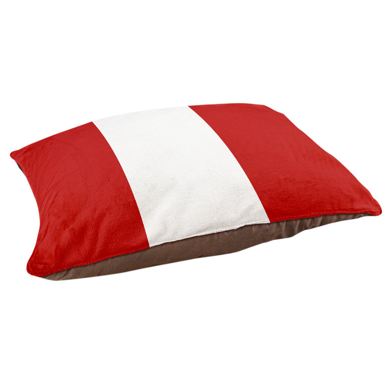 Coussin Ohio Football, Très grand (l 50 po x P 40 po x H 7 po), Rouge écarlate