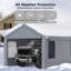10 Ft. W X 20 Ft. D Heavy Duty Carport Portable Garbage-112095571