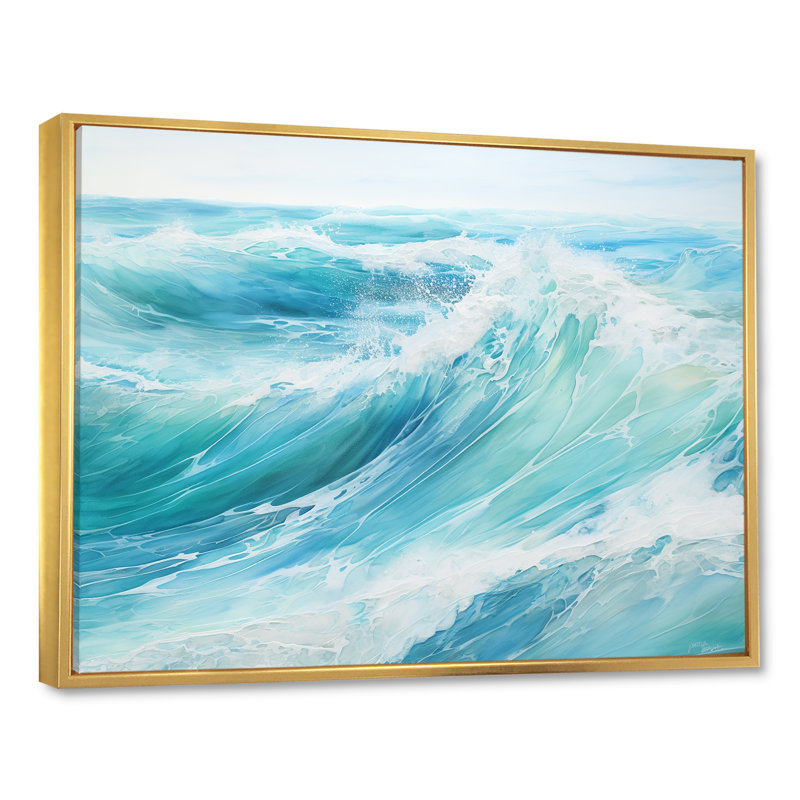 «Ocean Charm», impression sur toile, H 24 po x l 32 po x P 1 po, Cadre flottant doré