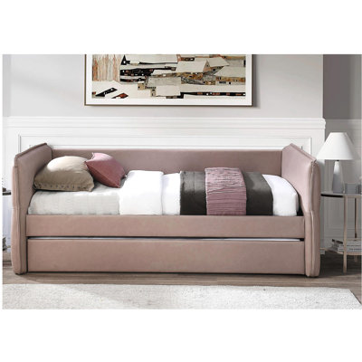 Daybed With a Trundle in Dusty Rose