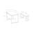 3 Piece Metal Frame Dining Set for Small Spaces Contains a Rectangle Table and 2 Benches, Powder Coating Black Top and Brown Wood Laminate Frame