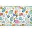 Watercolor Colourful Leaf Pattern Tropical Removable Wallpaper-1036606757
