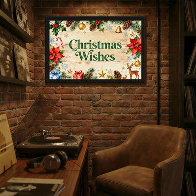 Christmas Christmas Wishes Holiday Pattern Print