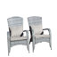 Chaise de patio avec coussins (coussin gris)