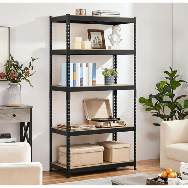 Adjustable Garage Storage Utility Rack With Metal Frame, Garage Storage Shelves