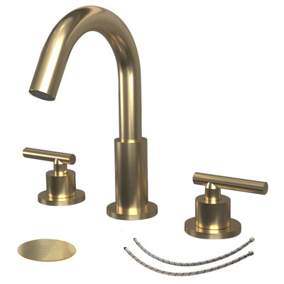Elegant Widespread Bathroom Faucet With Dual Handles And Pop-Up Drain